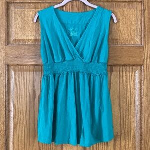 5/$15 Liz Lange Maternity Bright Caribbean Green Tank Top XL